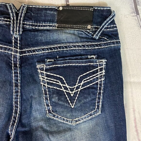 Vigoss Capri Jeans Women's Size 8 (30 x 25) The Dublin High Rise Dark Wash - Picture 2 of 13